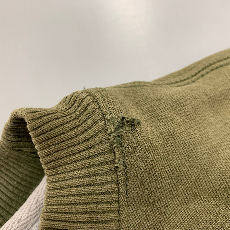 【現状渡し品】【メンズ】 V GAZETTE SWEAT SHIRT Vガゼット スウェットシャツ ホンジュラス製 トレーナー 長袖 トップス 146-260203-as-18-izu サイズ：L カラー：カーキ系 万代Net店