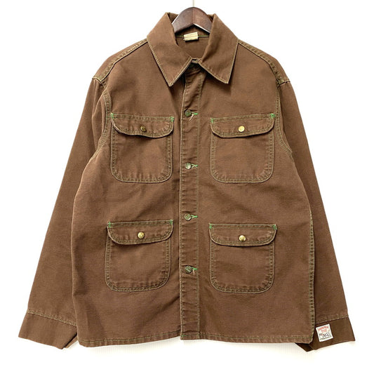 【中古品】【メンズ】 DUCK COVERALL JACKET ダック カバーオール ジャケット アウター 146-260201-kh-16-izu サイズ：42 カラー：ブラウン 万代Net店