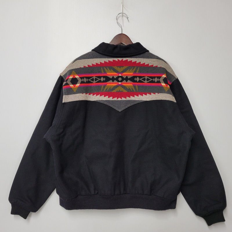 【中古品】【メンズ】 HIGH GRADE WESTERN WEAR ハイグレード ウェスタン ウェア USA製 70’S ROCKET TALONZIP NATIVE PATTERN WOOL JACKET タロンジップ ネイティブ パターンウール ジャケット アウター 146-260209-cs-17-izu サイズ：XL カラー：ブラック 万代Net店