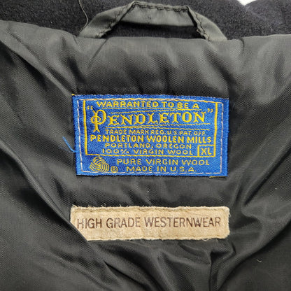 【中古品】【メンズ】 HIGH GRADE WESTERN WEAR ハイグレード ウェスタン ウェア USA製 70’S ROCKET TALONZIP NATIVE PATTERN WOOL JACKET タロンジップ ネイティブ パターンウール ジャケット アウター 146-260209-cs-17-izu サイズ：XL カラー：ブラック 万代Net店