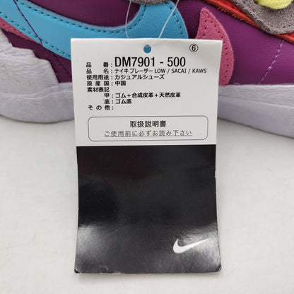 【中古品】【メンズ】 × KAWS カウズ × SACAI サカイ BLAZER LOW DM7901-500 ブレーザー ロー スニーカー シューズ 靴 160-260319-as-01-izu サイズ：26.5cm カラー：URPLE DUSK/LAGOON PULSE-WHITE 万代Net店
