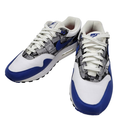 【中古品】【メンズ/レディース】 × ATMOS アトモス AIR MAX 1 PRNT AQ0927-100 エアマックス1 プリント スニーカー シューズ 靴 160-260319-as-04-izu サイズ：26cm カラー：WHITE/GAME ROYAL 万代Net店
