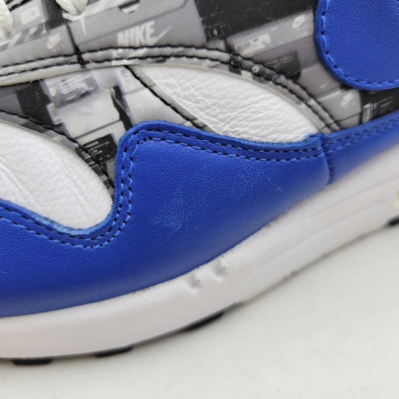 【中古品】【メンズ/レディース】 × ATMOS アトモス AIR MAX 1 PRNT AQ0927-100 エアマックス1 プリント スニーカー シューズ 靴 160-260319-as-04-izu サイズ：26cm カラー：WHITE/GAME ROYAL 万代Net店