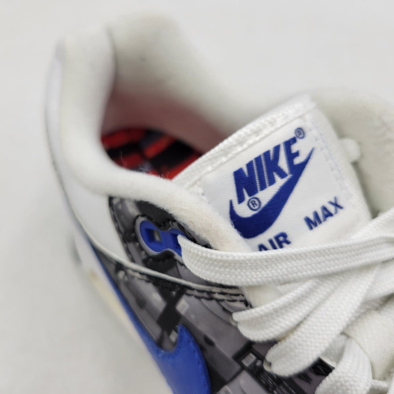 【中古品】【メンズ/レディース】 × ATMOS アトモス AIR MAX 1 PRNT AQ0927-100 エアマックス1 プリント スニーカー シューズ 靴 160-260319-as-04-izu サイズ：26cm カラー：WHITE/GAME ROYAL 万代Net店