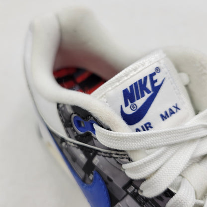 【中古品】【メンズ/レディース】 × ATMOS アトモス AIR MAX 1 PRNT AQ0927-100 エアマックス1 プリント スニーカー シューズ 靴 160-260319-as-04-izu サイズ：26cm カラー：WHITE/GAME ROYAL 万代Net店
