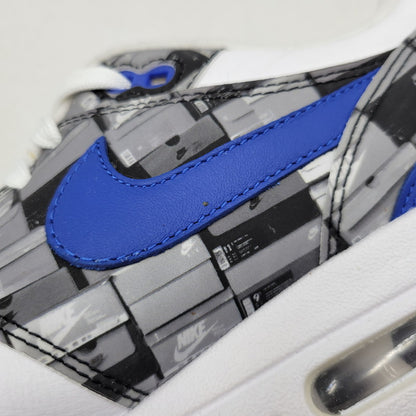 【中古品】【メンズ/レディース】 × ATMOS アトモス AIR MAX 1 PRNT AQ0927-100 エアマックス1 プリント スニーカー シューズ 靴 160-260319-as-04-izu サイズ：26cm カラー：WHITE/GAME ROYAL 万代Net店