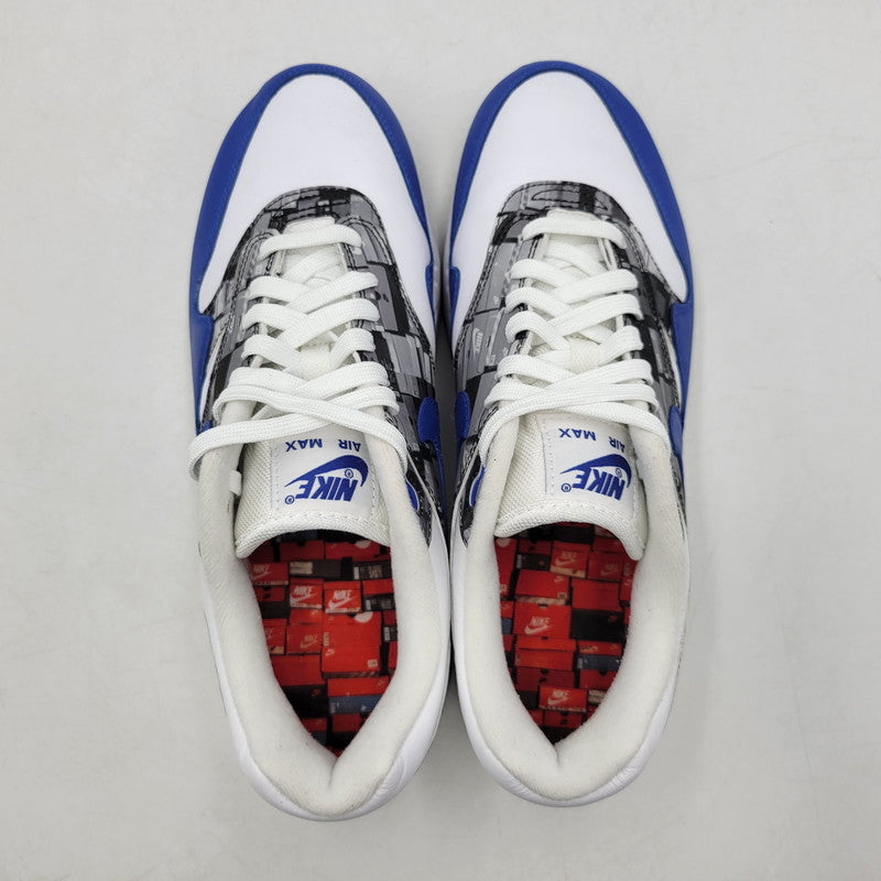 【中古品】【メンズ/レディース】 × ATMOS アトモス AIR MAX 1 PRNT AQ0927-100 エアマックス1 プリント スニーカー シューズ 靴 160-260319-as-04-izu サイズ：26cm カラー：WHITE/GAME ROYAL 万代Net店