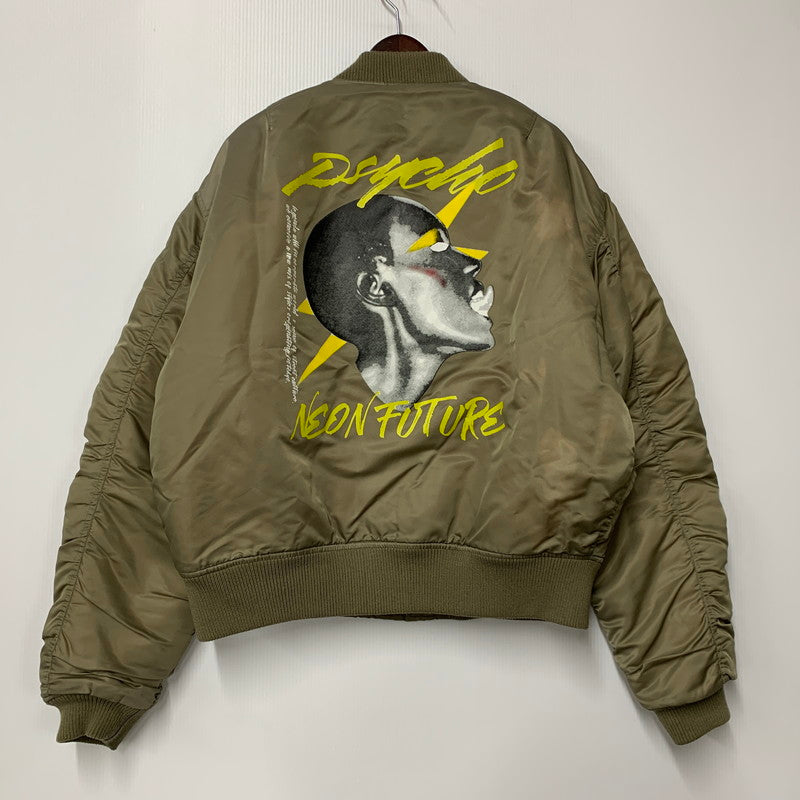 【中古品】【メンズ】 LEGENDA レジェンダ PSYCHO BOMBER JACKET LEJ173 ボンバージャケット アウター 142-260203-as-24-izu サイズ：F カラー：カーキ 万代Net店