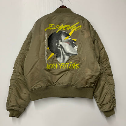 【中古品】【メンズ】 LEGENDA レジェンダ PSYCHO BOMBER JACKET LEJ173 ボンバージャケット アウター 142-260203-as-24-izu サイズ：F カラー：カーキ 万代Net店