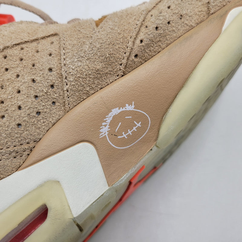 【中古品】【メンズ】 × TRAVIS SCOTT トラヴィス・スコット AIR JORDAN 6 RETRO SP DH0690-200 エアジョーダン 6 レトロ SP スニーカー シューズ 靴 160-260211-as-21-izu サイズ：28cm カラー：BRITISH KHAKI/BRIGHT CRIMSON 万代Net店