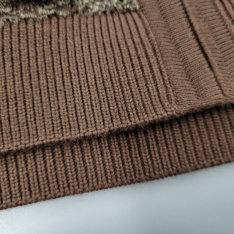 【中古品】【メンズ】 FAUX FUR ZIP UP CARDIGAN フェイク ファー ジップ アップ カーディガン 149-260330-as-02-izu サイズ：M カラー：ブラウン 万代Net店