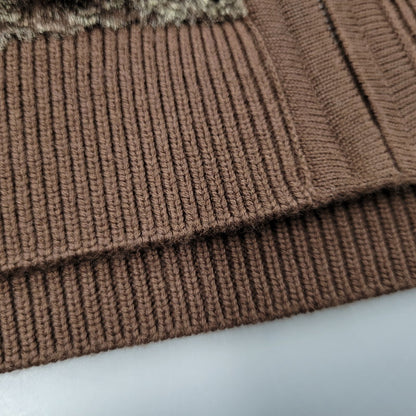 【中古品】【メンズ】 FAUX FUR ZIP UP CARDIGAN フェイク ファー ジップ アップ カーディガン 149-260330-as-02-izu サイズ：M カラー：ブラウン 万代Net店