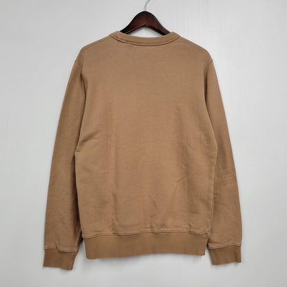 【中古品】【メンズ】 BURBERRY LONDON バーバリーロンドン LOGO-PRINT LOOPBACK COTTON-JERSEY SWEATSHIRT 4559628 ロゴプリント スウェット 141-260330-as-07-izu サイズ：XS カラー：ブラウン 万代Net店