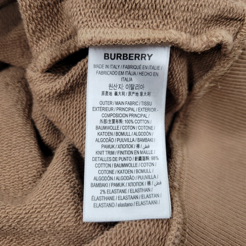 【中古品】【メンズ】 BURBERRY LONDON バーバリーロンドン LOGO-PRINT LOOPBACK COTTON-JERSEY SWEATSHIRT 4559628 ロゴプリント スウェット 141-260330-as-07-izu サイズ：XS カラー：ブラウン 万代Net店