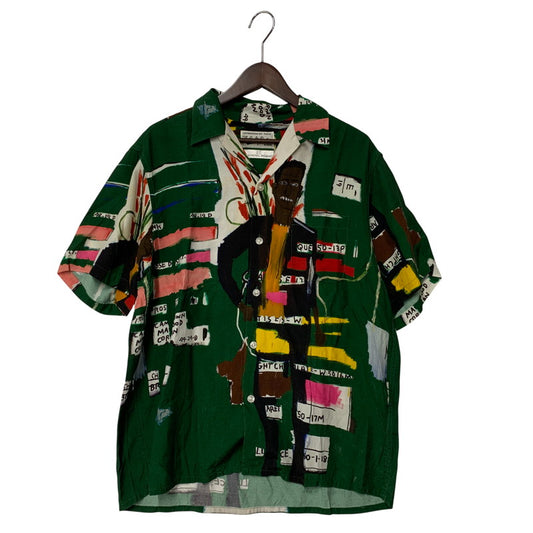 【中古品】【メンズ】 × JEANｰMICHEL BASQUIAT ジャン・ミシェル・バスキア HAWAIIAN SHIRT ショートスリーブ ハワイアン シャツ トップス 142-260320-kh-03-izu サイズ：M カラー：グリーン系 万代Net店