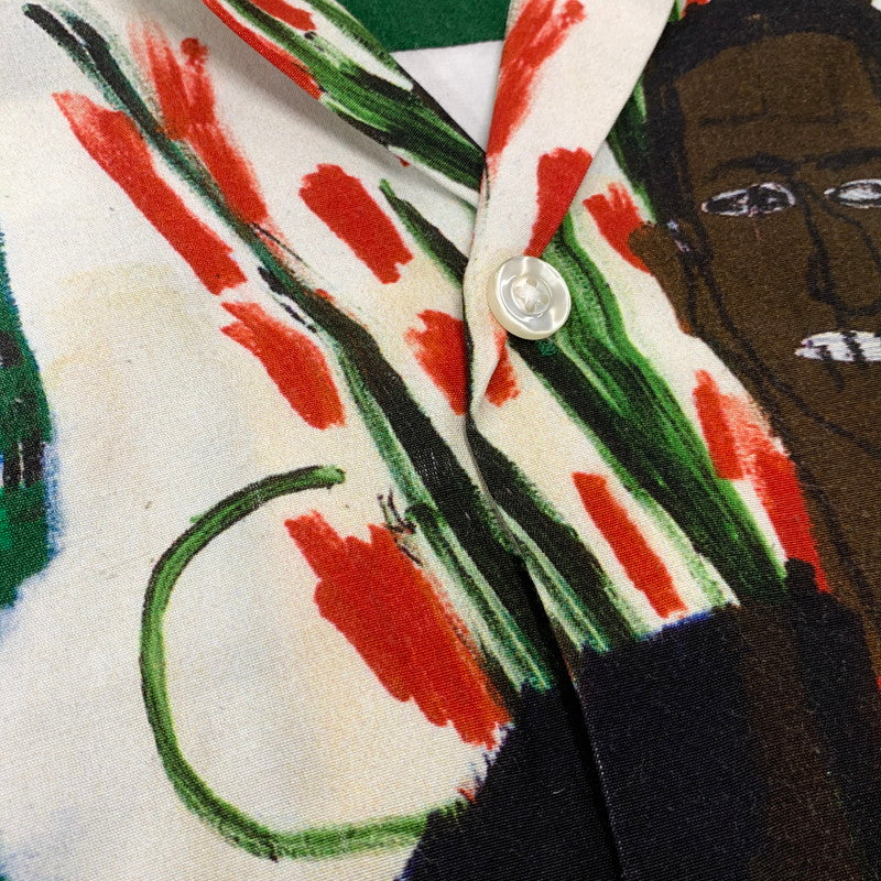 【中古品】【メンズ】 × JEANｰMICHEL BASQUIAT ジャン・ミシェル・バスキア HAWAIIAN SHIRT ショートスリーブ ハワイアン シャツ トップス 142-260320-kh-03-izu サイズ：M カラー：グリーン系 万代Net店