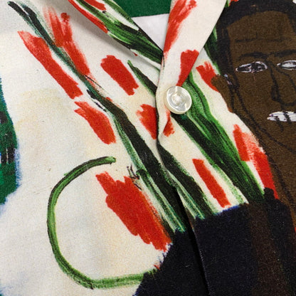 【中古品】【メンズ】 × JEANｰMICHEL BASQUIAT ジャン・ミシェル・バスキア HAWAIIAN SHIRT ショートスリーブ ハワイアン シャツ トップス 142-260320-kh-03-izu サイズ：M カラー：グリーン系 万代Net店