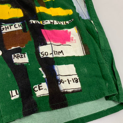 【中古品】【メンズ】 × JEANｰMICHEL BASQUIAT ジャン・ミシェル・バスキア HAWAIIAN SHIRT ショートスリーブ ハワイアン シャツ トップス 142-260320-kh-03-izu サイズ：M カラー：グリーン系 万代Net店