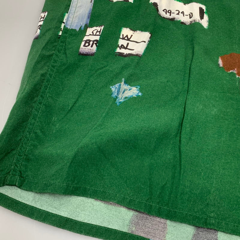 【中古品】【メンズ】 × JEANｰMICHEL BASQUIAT ジャン・ミシェル・バスキア HAWAIIAN SHIRT ショートスリーブ ハワイアン シャツ トップス 142-260320-kh-03-izu サイズ：M カラー：グリーン系 万代Net店