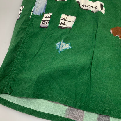 【中古品】【メンズ】 × JEANｰMICHEL BASQUIAT ジャン・ミシェル・バスキア HAWAIIAN SHIRT ショートスリーブ ハワイアン シャツ トップス 142-260320-kh-03-izu サイズ：M カラー：グリーン系 万代Net店