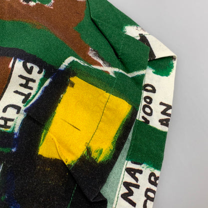 【中古品】【メンズ】 × JEANｰMICHEL BASQUIAT ジャン・ミシェル・バスキア HAWAIIAN SHIRT ショートスリーブ ハワイアン シャツ トップス 142-260320-kh-03-izu サイズ：M カラー：グリーン系 万代Net店