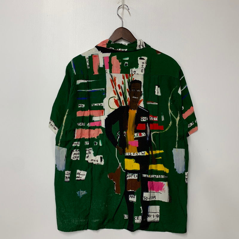 【中古品】【メンズ】 × JEANｰMICHEL BASQUIAT ジャン・ミシェル・バスキア HAWAIIAN SHIRT ショートスリーブ ハワイアン シャツ トップス 142-260320-kh-03-izu サイズ：M カラー：グリーン系 万代Net店