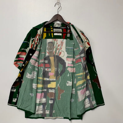 【中古品】【メンズ】 × JEANｰMICHEL BASQUIAT ジャン・ミシェル・バスキア HAWAIIAN SHIRT ショートスリーブ ハワイアン シャツ トップス 142-260320-kh-03-izu サイズ：M カラー：グリーン系 万代Net店