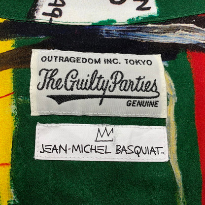 【中古品】【メンズ】 × JEANｰMICHEL BASQUIAT ジャン・ミシェル・バスキア HAWAIIAN SHIRT ショートスリーブ ハワイアン シャツ トップス 142-260320-kh-03-izu サイズ：M カラー：グリーン系 万代Net店