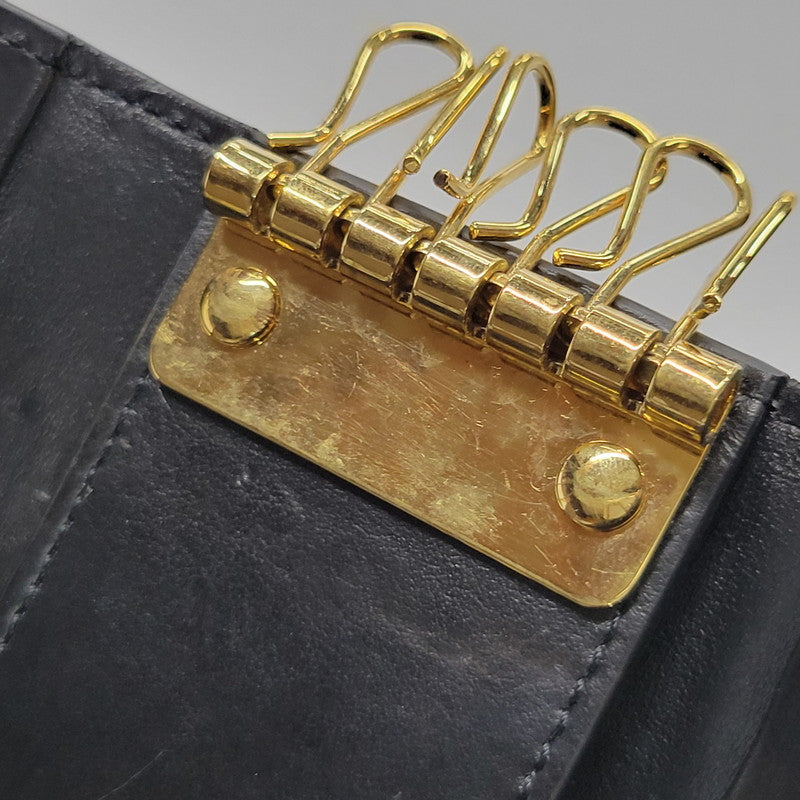 【中古品】【メンズ/レディース】 BURBERRY バーバリー TB HARDWARE GRAINY キーケース 6連 183-260205-as-17-izu カラー：ブラック 万代Net店