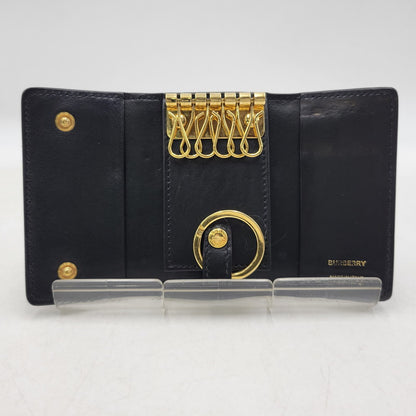 【中古品】【メンズ/レディース】 BURBERRY バーバリー TB HARDWARE GRAINY キーケース 6連 183-260205-as-17-izu カラー：ブラック 万代Net店