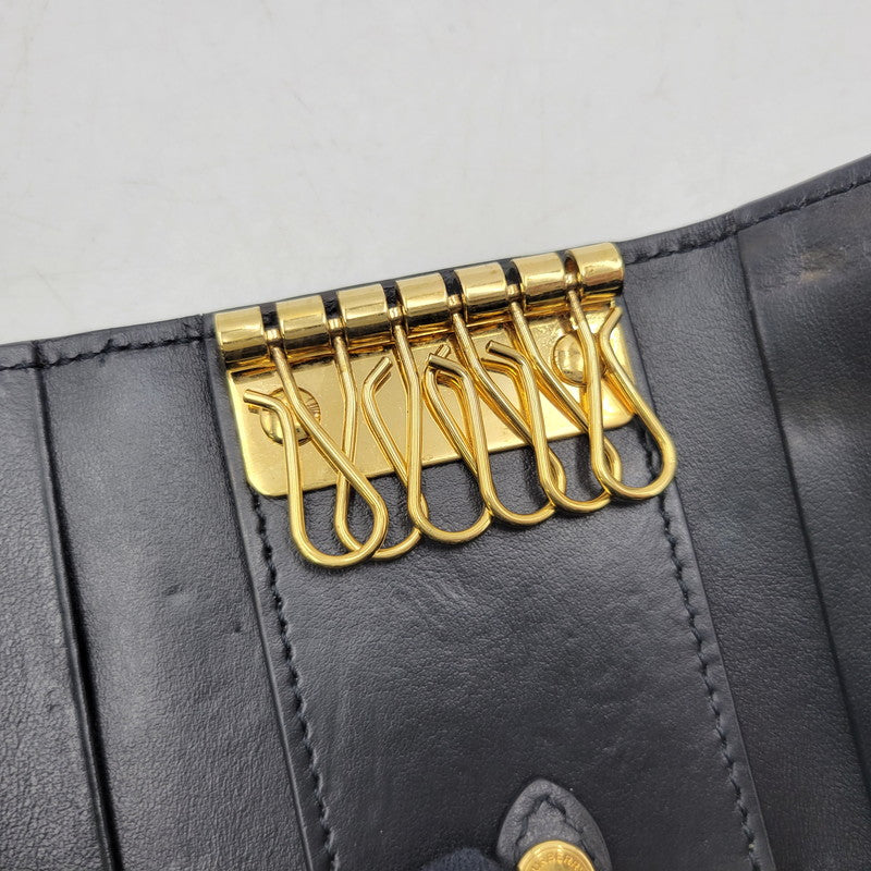 【中古品】【メンズ/レディース】 BURBERRY バーバリー TB HARDWARE GRAINY キーケース 6連 183-260205-as-17-izu カラー：ブラック 万代Net店