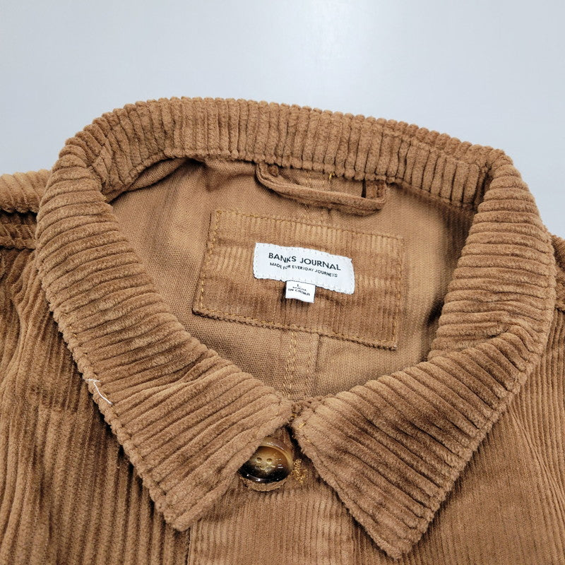【中古美品】【メンズ】 BANKS バンクス DRIFTER WABI JACKET AJT0107 コーデュロイ ジャケット 長袖 シャツ トップス 142-260202-ay-06-izu サイズ：L カラー：DARK TOFFEE 万代Net店