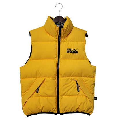 【中古品】【メンズ】 FIRST DOWN ファーストダウン REVERSIBLE DOWN VEST FD-24072 リバーシブル ダウンベスト 144-260206-as-05-izu サイズ：M カラー：イエロー/ブラック 万代Net店