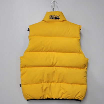 【中古品】【メンズ】 FIRST DOWN ファーストダウン REVERSIBLE DOWN VEST FD-24072 リバーシブル ダウンベスト 144-260206-as-05-izu サイズ：M カラー：イエロー/ブラック 万代Net店