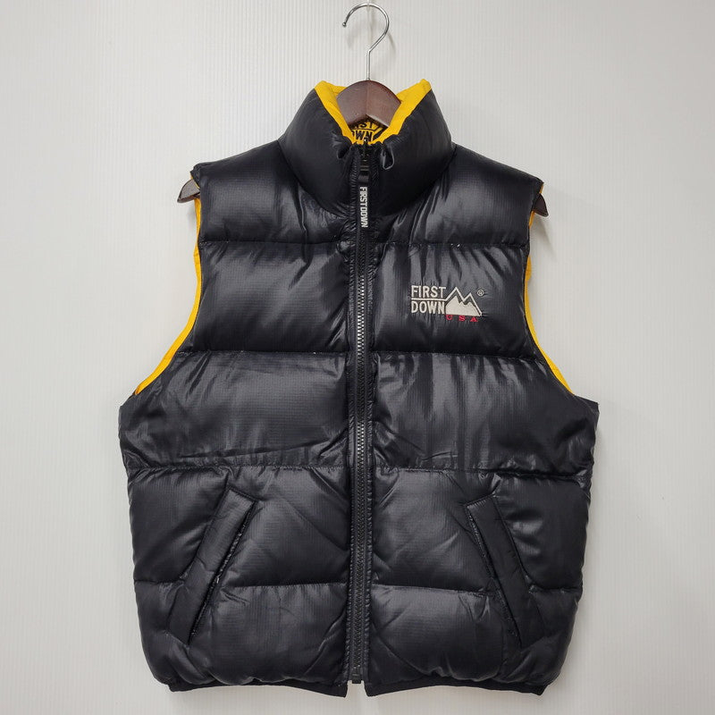 【中古品】【メンズ】 FIRST DOWN ファーストダウン REVERSIBLE DOWN VEST FD-24072 リバーシブル ダウンベスト 144-260206-as-05-izu サイズ：M カラー：イエロー/ブラック 万代Net店