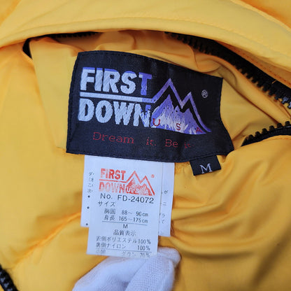 【中古品】【メンズ】 FIRST DOWN ファーストダウン REVERSIBLE DOWN VEST FD-24072 リバーシブル ダウンベスト 144-260206-as-05-izu サイズ：M カラー：イエロー/ブラック 万代Net店