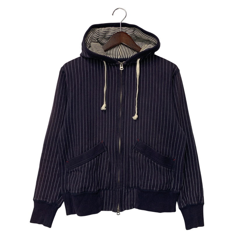 【中古品】【メンズ】 WABASH STRIPE JIP PARKA ウォバッシュストライプジップパーカー トップス 145-260205-tt-09-izu サイズ：S カラー：ネイビー 万代Net店