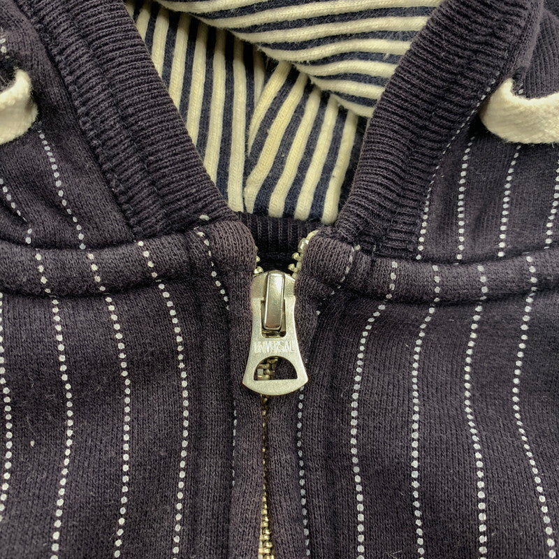 【中古品】【メンズ】 WABASH STRIPE JIP PARKA ウォバッシュストライプジップパーカー トップス 145-260205-tt-09-izu サイズ：S カラー：ネイビー 万代Net店