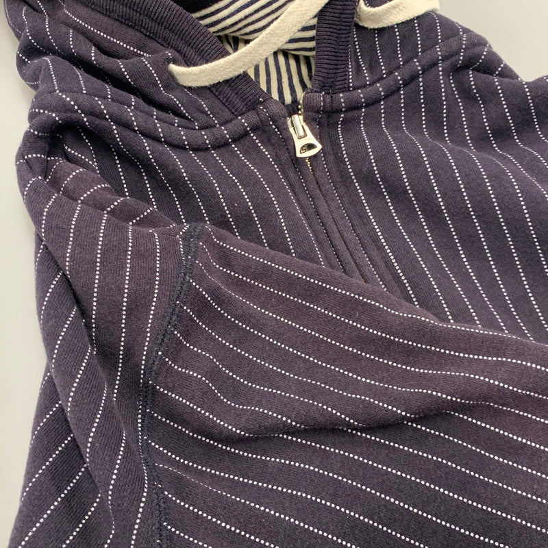 【中古品】【メンズ】 WABASH STRIPE JIP PARKA ウォバッシュストライプジップパーカー トップス 145-260205-tt-09-izu サイズ：S カラー：ネイビー 万代Net店