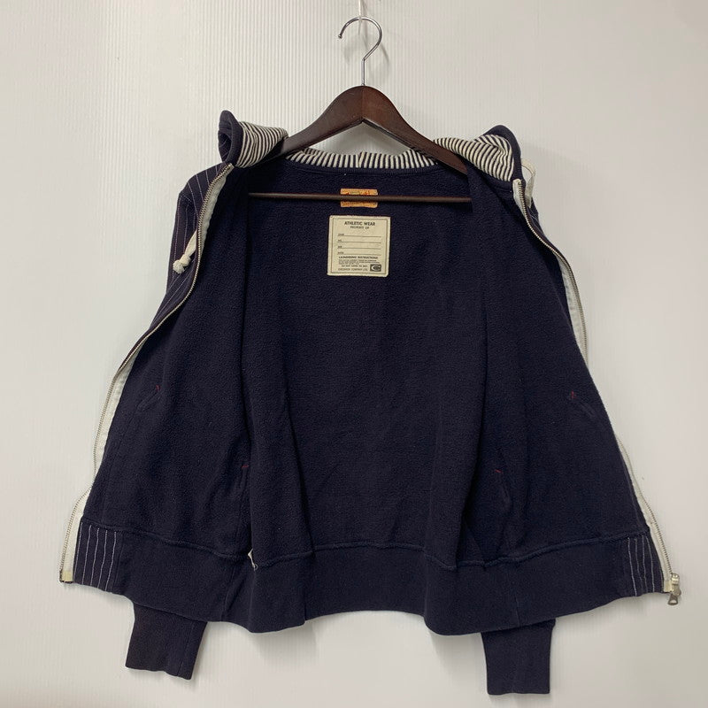 【中古品】【メンズ】 WABASH STRIPE JIP PARKA ウォバッシュストライプジップパーカー トップス 145-260205-tt-09-izu サイズ：S カラー：ネイビー 万代Net店