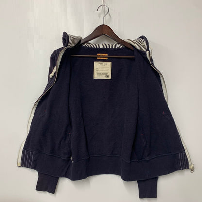 【中古品】【メンズ】 WABASH STRIPE JIP PARKA ウォバッシュストライプジップパーカー トップス 145-260205-tt-09-izu サイズ：S カラー：ネイビー 万代Net店