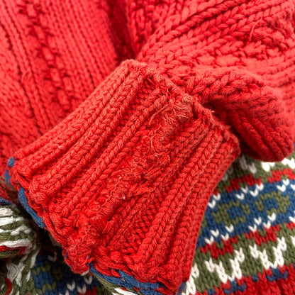 【中古品】【メンズ】 OLD GAP オールドギャップ V-NECK COTTON TILDEN KNIT SWEATER Vネック コットン チルデン ニット セーター トップス 長袖 146-260206-kh-15-izu サイズ：L カラー：レッド系 万代Net店