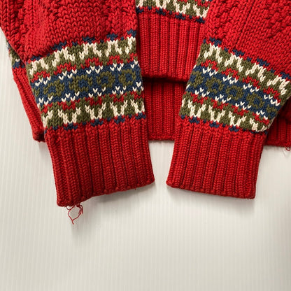 【中古品】【メンズ】 OLD GAP オールドギャップ V-NECK COTTON TILDEN KNIT SWEATER Vネック コットン チルデン ニット セーター トップス 長袖 146-260206-kh-15-izu サイズ：L カラー：レッド系 万代Net店