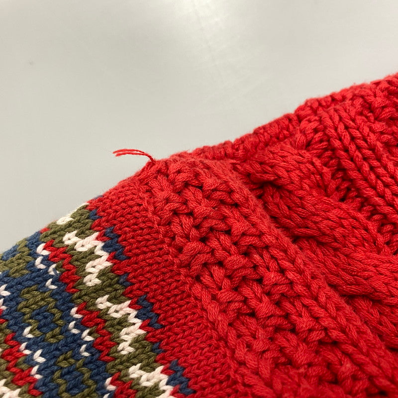 【中古品】【メンズ】 OLD GAP オールドギャップ V-NECK COTTON TILDEN KNIT SWEATER Vネック コットン チルデン ニット セーター トップス 長袖 146-260206-kh-15-izu サイズ：L カラー：レッド系 万代Net店