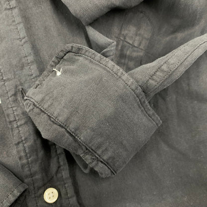 【中古品】【メンズ】 LINEN SILK LS SHIRT リネン シルク ロングスリーブ シャツ 長袖 トップス 146-260203-as-06-izu サイズ：S カラー：ブラック 万代Net店