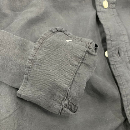 【中古品】【メンズ】 LINEN SILK LS SHIRT リネン シルク ロングスリーブ シャツ 長袖 トップス 146-260203-as-06-izu サイズ：S カラー：ブラック 万代Net店