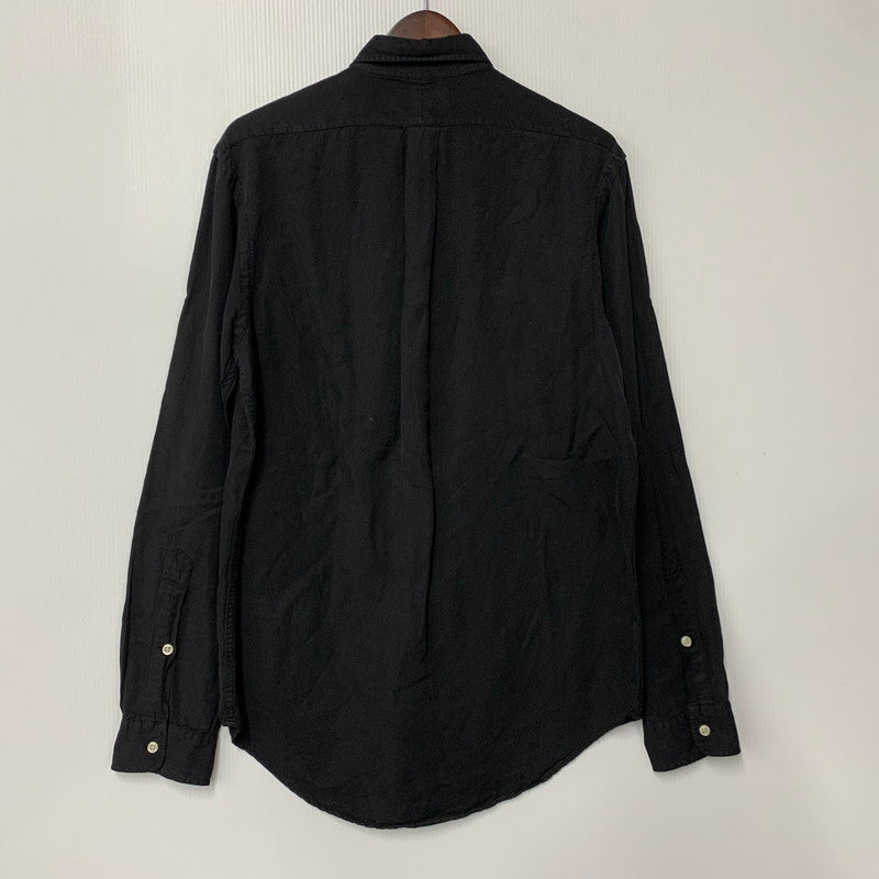 【中古品】【メンズ】 LINEN SILK LS SHIRT リネン シルク ロングスリーブ シャツ 長袖 トップス 146-260203-as-06-izu サイズ：S カラー：ブラック 万代Net店