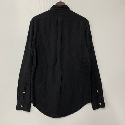 【中古品】【メンズ】 LINEN SILK LS SHIRT リネン シルク ロングスリーブ シャツ 長袖 トップス 146-260203-as-06-izu サイズ：S カラー：ブラック 万代Net店