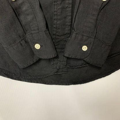 【中古品】【メンズ】 LINEN SILK LS SHIRT リネン シルク ロングスリーブ シャツ 長袖 トップス 146-260203-as-06-izu サイズ：S カラー：ブラック 万代Net店