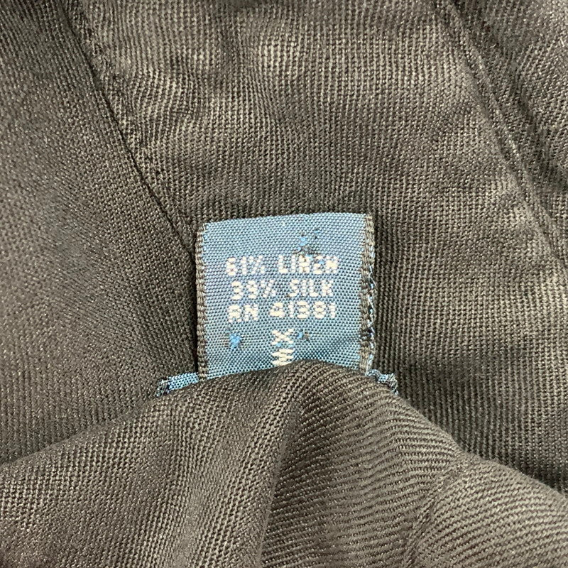 【中古品】【メンズ】 LINEN SILK LS SHIRT リネン シルク ロングスリーブ シャツ 長袖 トップス 146-260203-as-06-izu サイズ：S カラー：ブラック 万代Net店